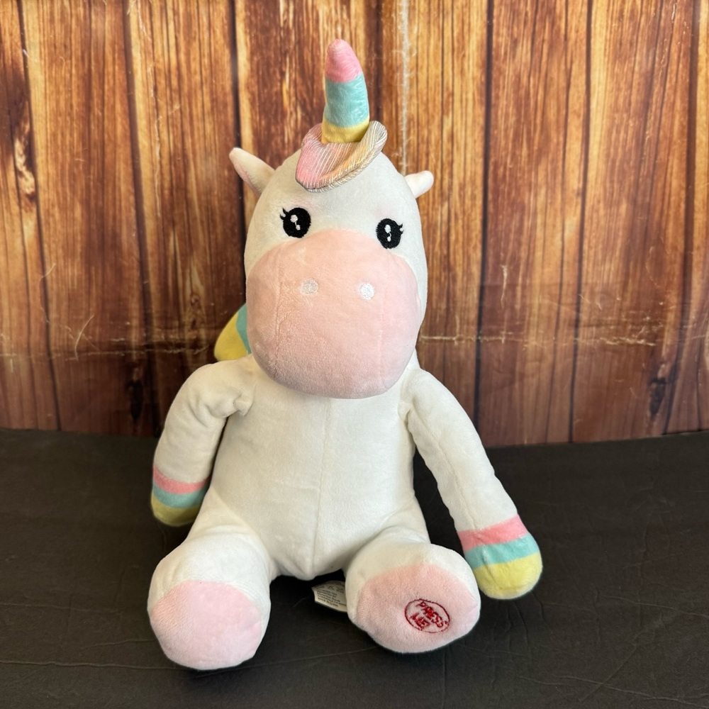 Unicorn Plush Animal Stuffed White 10 inch